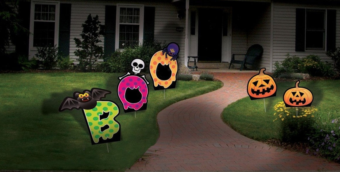 Boo Lawn Decoration Set
