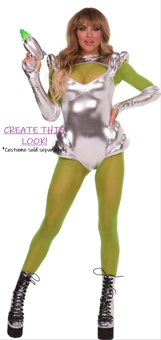 Green Sheer Bodysuit and Tights