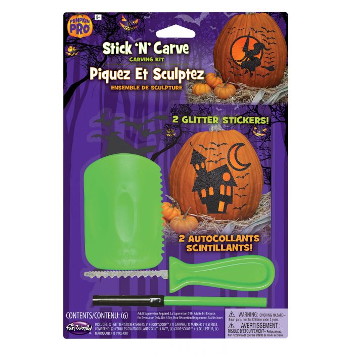 Glitter Stick ‘n’ Carve Pumpkin Kit