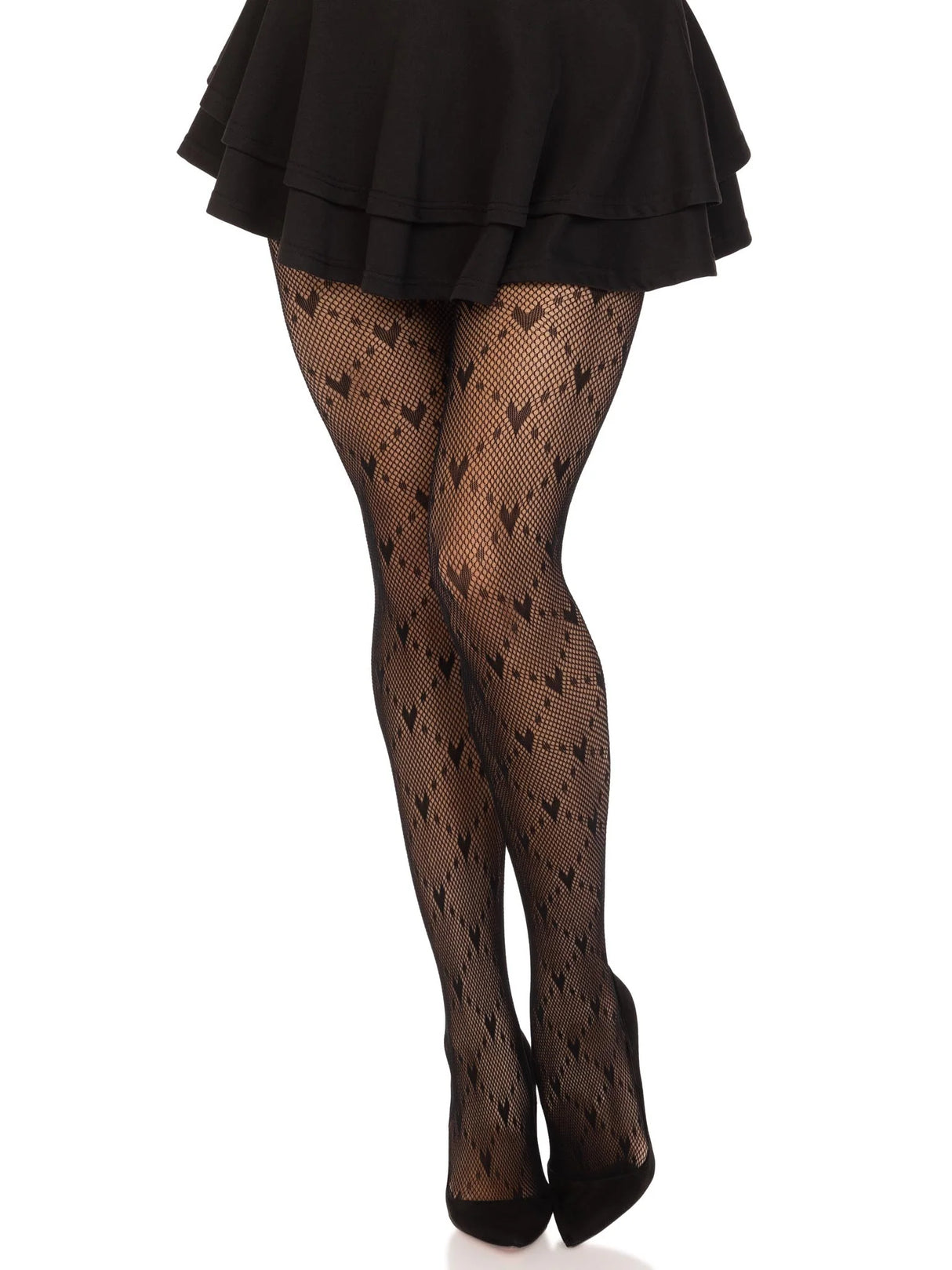 Love Struck Heart Net Tights