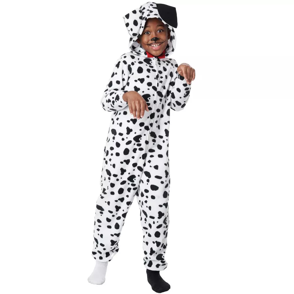 Dalmatian Pup Fleece Jumpsuit