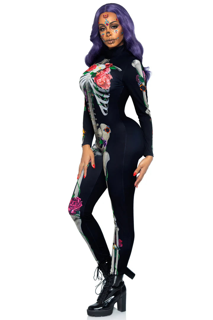 Floral Skeleton Catsuit