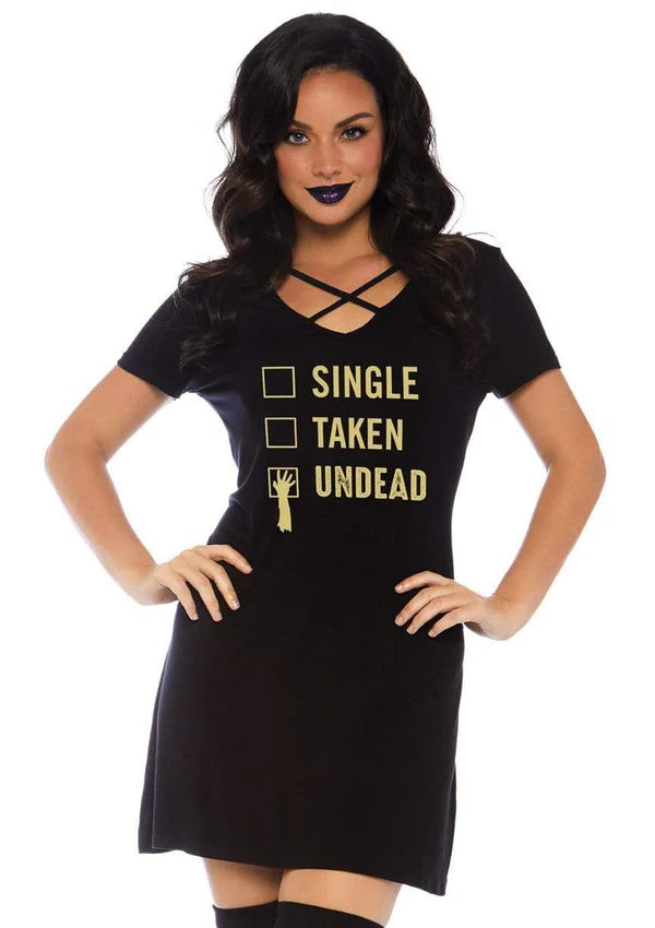 Undead Jersey Dress with Pockets