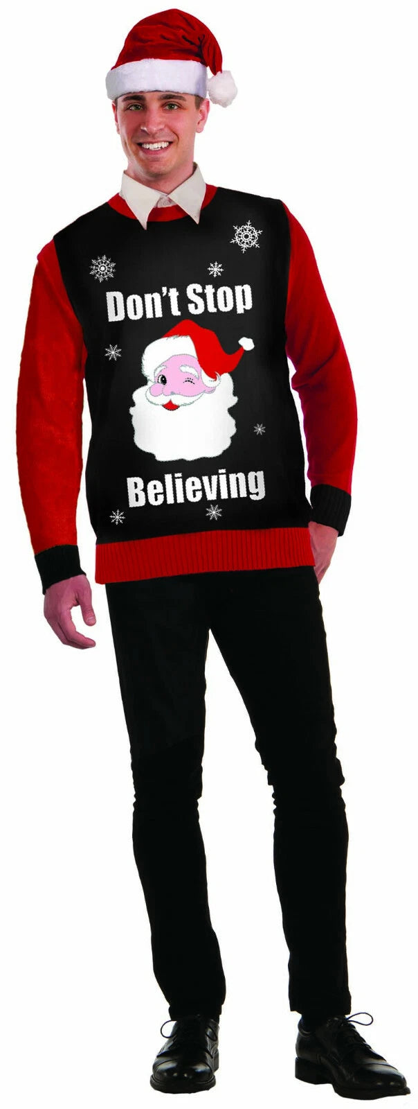 Don't Stop Believing Ugly Christmas Sweater