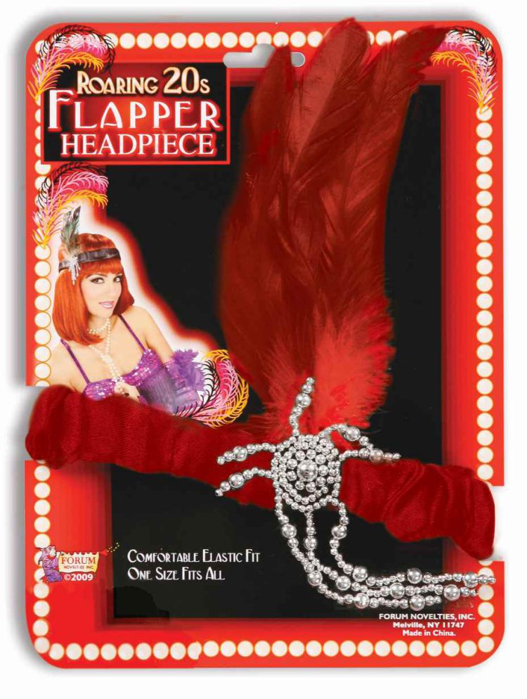 Red Charleston Flapper Headpiece
