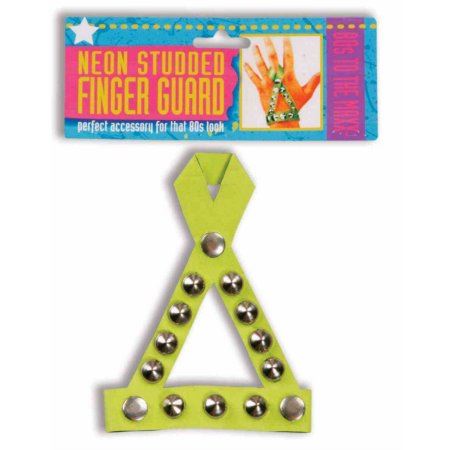 Neon Green Studded Finger Guard