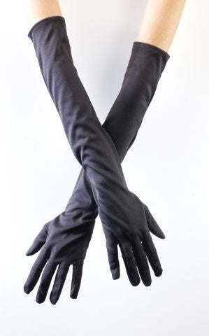 Black Opera Length Child Gloves