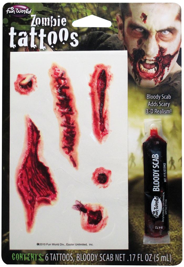 Zombie Tattoos Makeup Kit