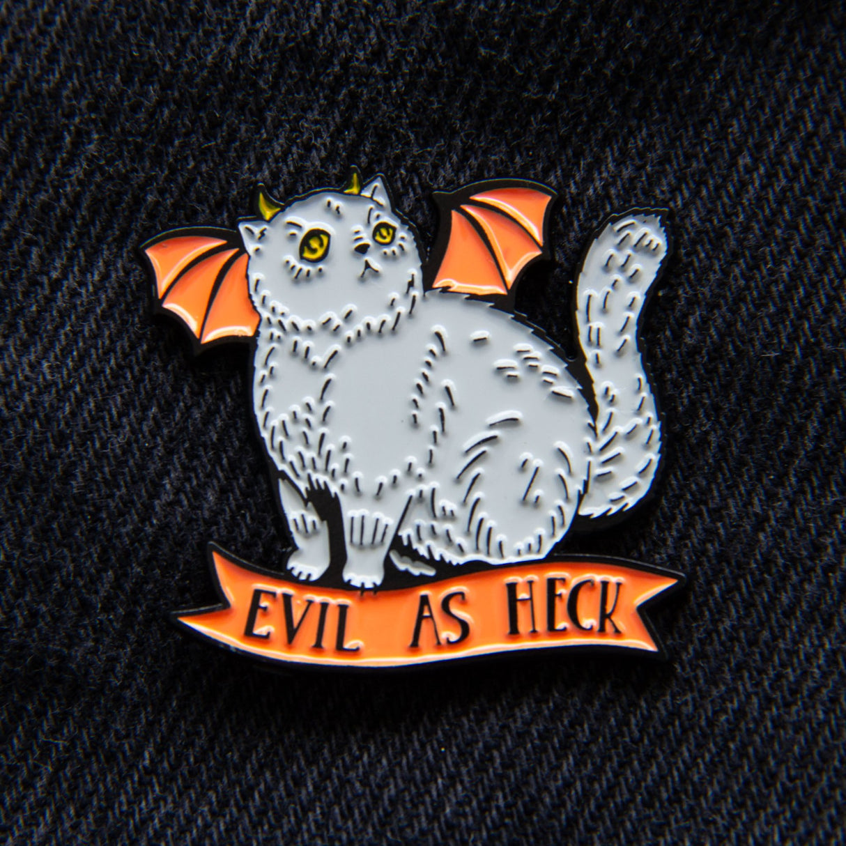 Evil As Heck Enamel Pin