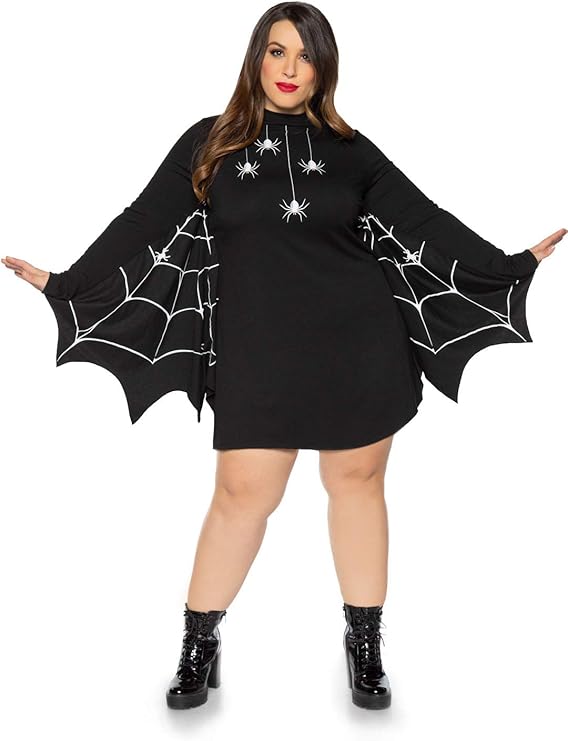 Black Jersey Spider Dress