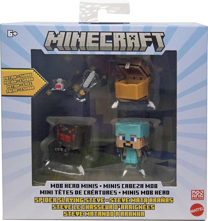 Minecraft Mob Head Minis Spider Slaying Steve