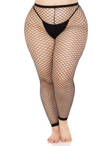 Industrial Net Footless Tights Plus Size