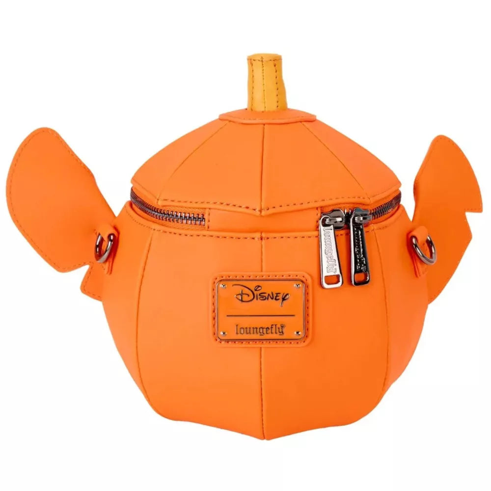 Loungefly Disney Stitch Pumpkin Head Figural Glow Crossbody Bag