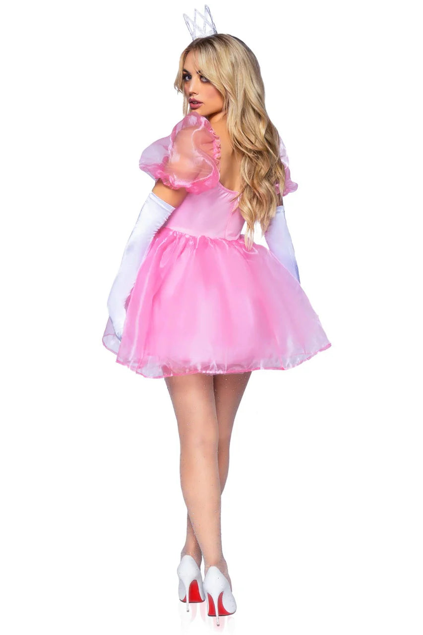 Frosted Organza Pink Babydoll Dress
