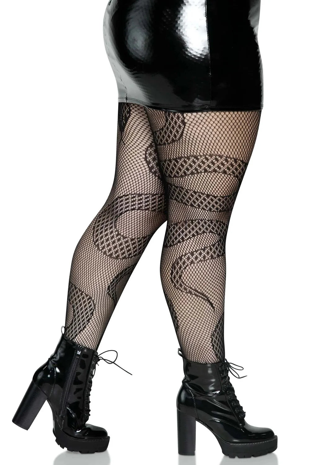 Snake Net Tights Plus Size