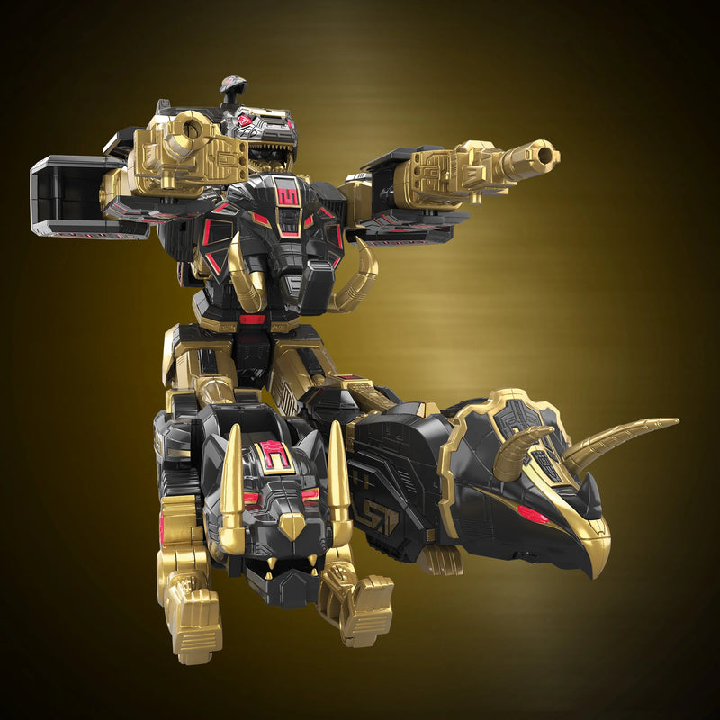 Power Rangers Lightning Collection Zord Ascension Project Mighty Morphin Dino Megazord Black and Gold Special Edition