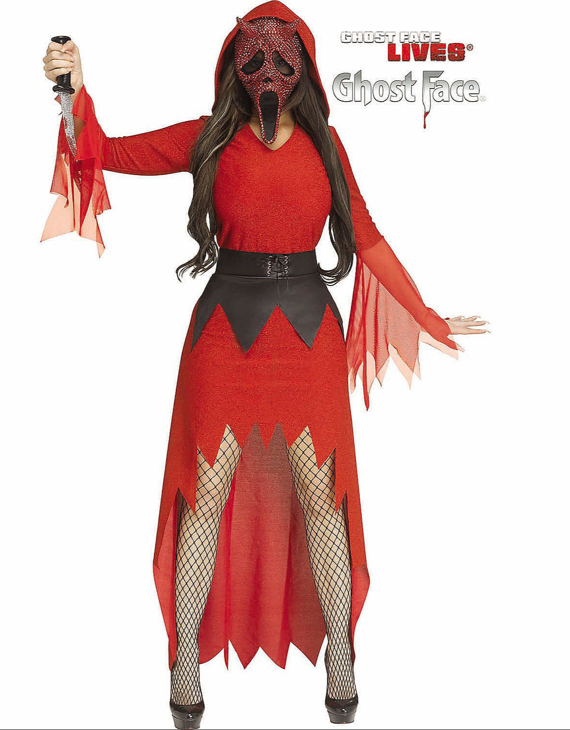 Ghost Face Red Bling Devil Face