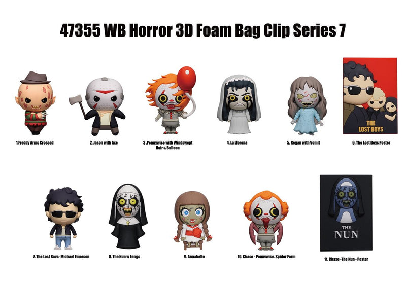 Warner Brothers Horror Season 7 Foam Bag Clip