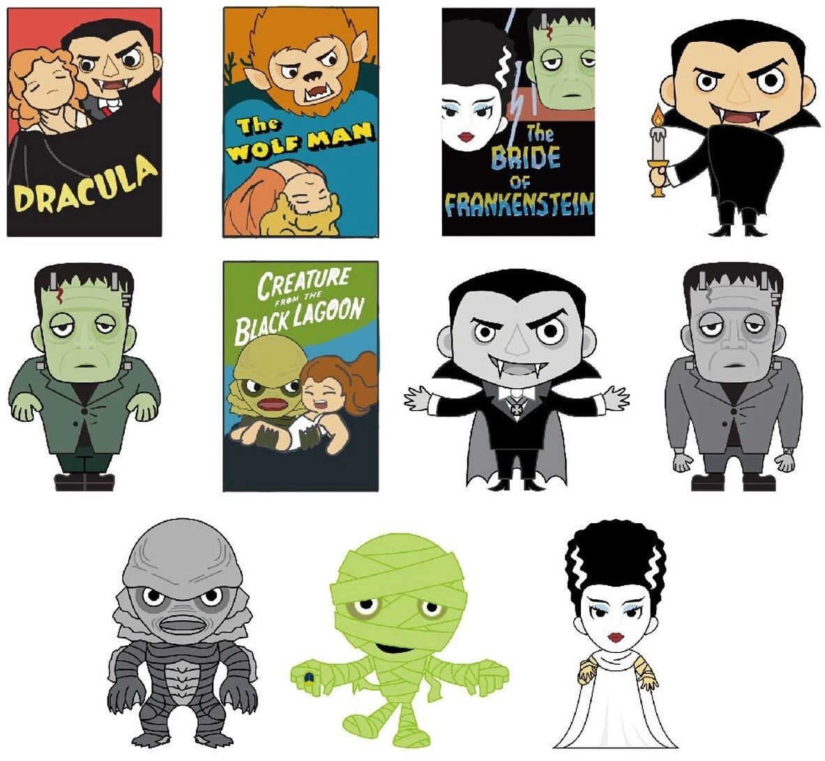 Universal Monsters 3D Foam Bag Clips Series 2
