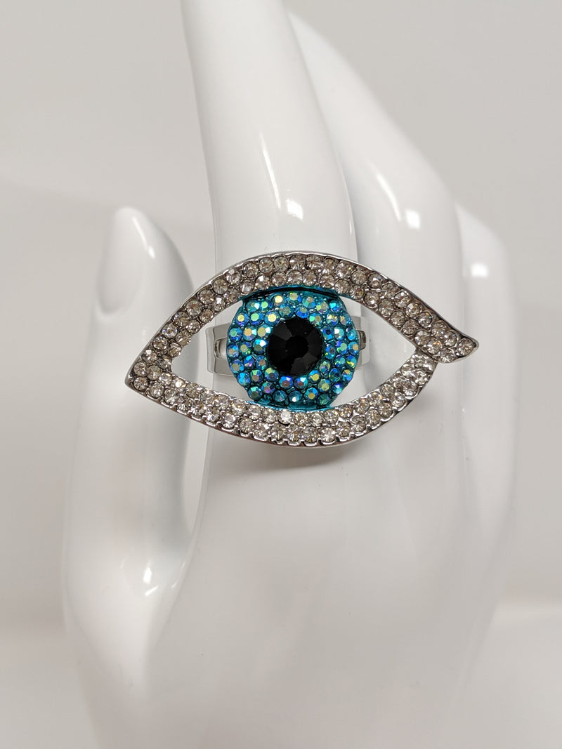 Evil Eye Rhinestone Ring