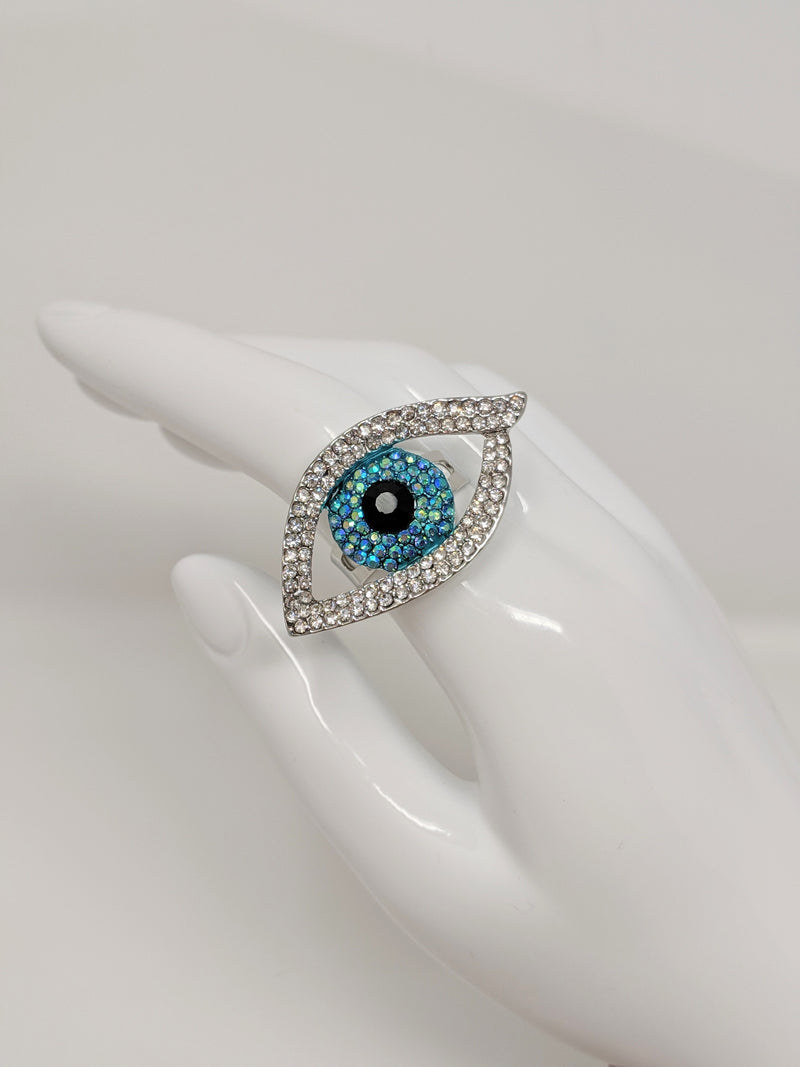 Evil Eye Rhinestone Ring