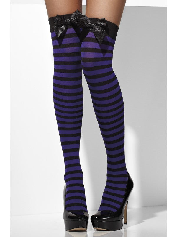 Striped Black & Purple Hold-Ups
