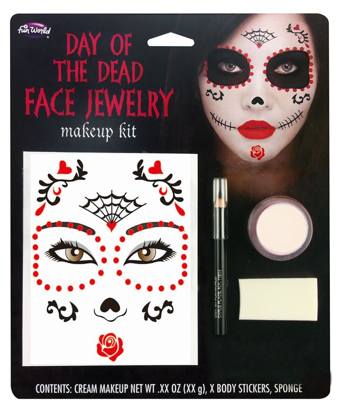 Day of the Dead Face Jewelry Makeup Kit