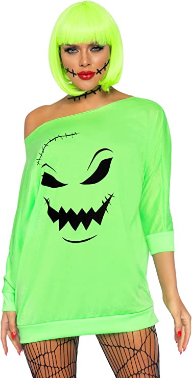 long sleeve halloween dress Women's Halloween Costume Retro Contrast Color Long Sleeve Dress