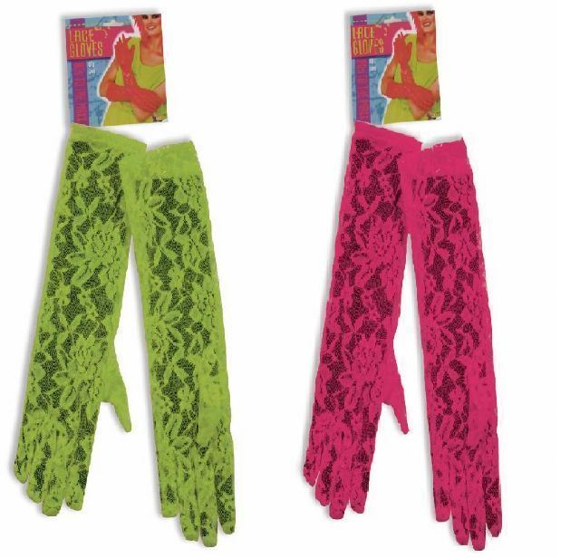 Neon Lace Gloves