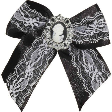 Steampunk Cameo Bow Hair Clip