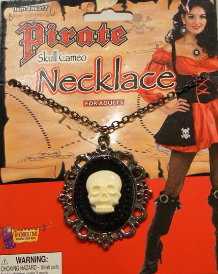 Pirate Skull Cameo Necklace