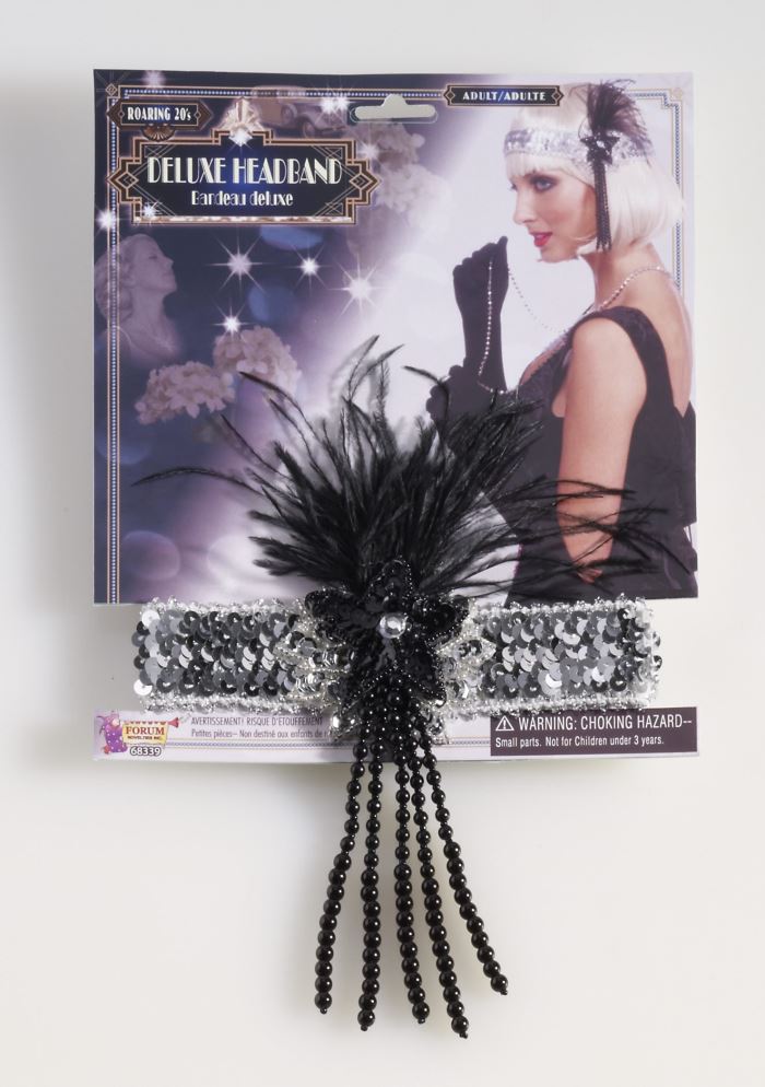 Deluxe Silver Flapper Headband