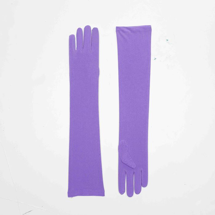 Purple Long Nylon Gloves