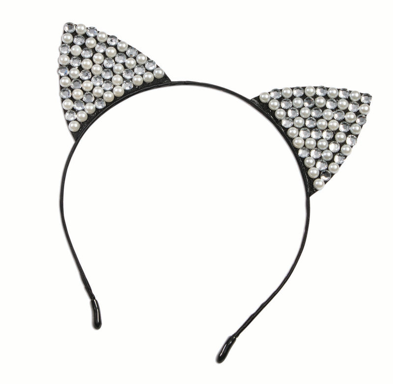 Midnight Menagerie Rhinestone Cat Headband