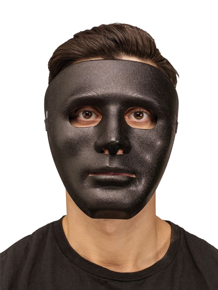 Blank Face Black Mask