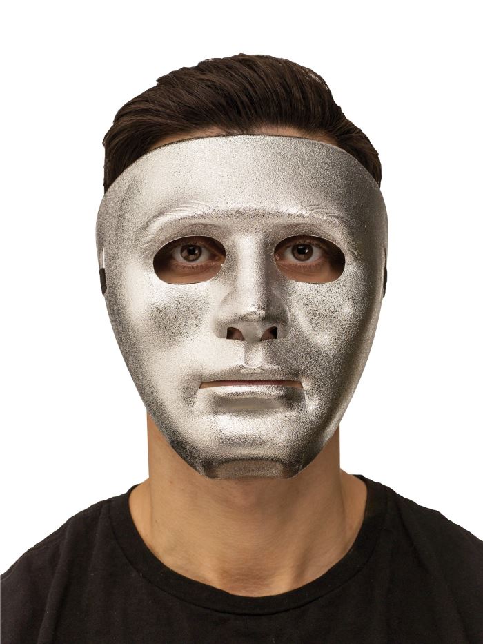 Blank Face Silver Mask