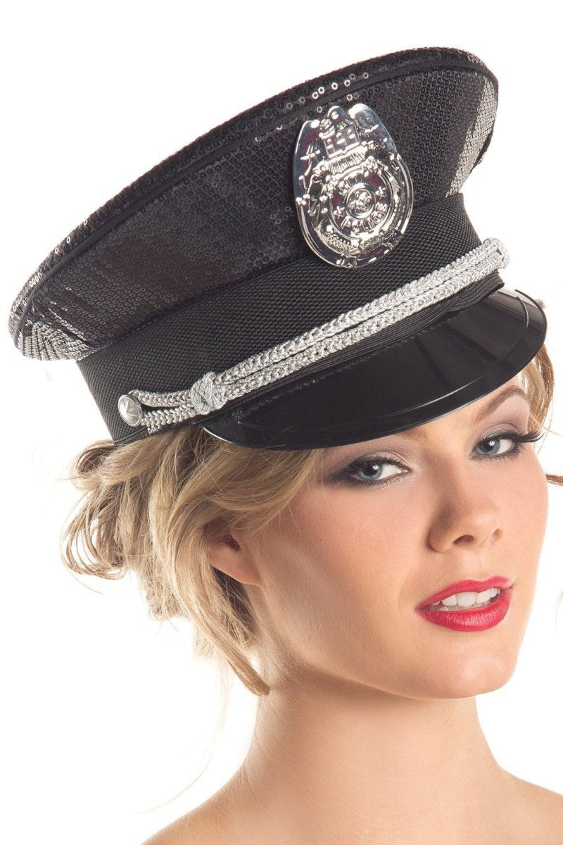 Sequin Police Hat