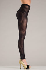 Footless Pantyhose with Button Design Cuffs