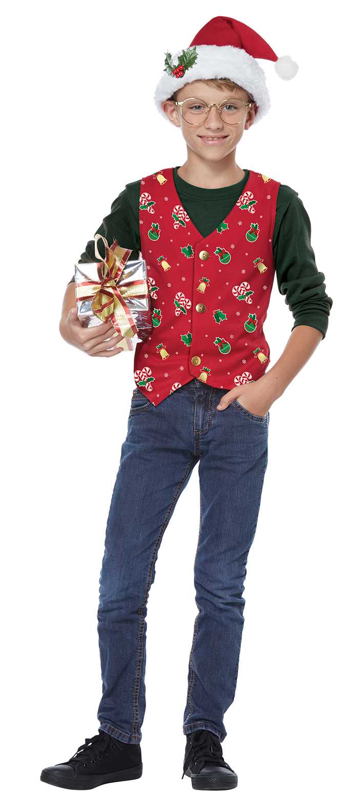 Red Holiday Child Vest