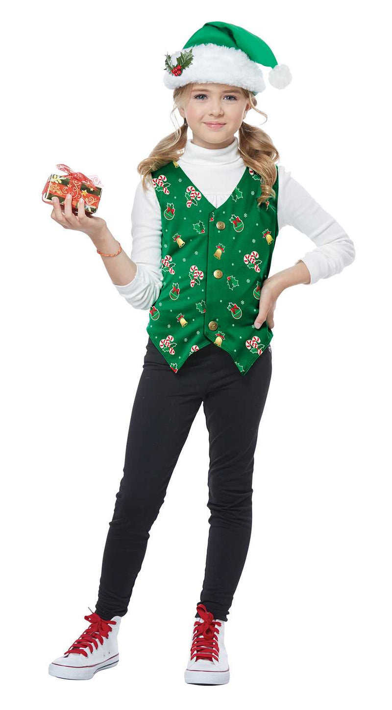 Green Holiday Child Vest