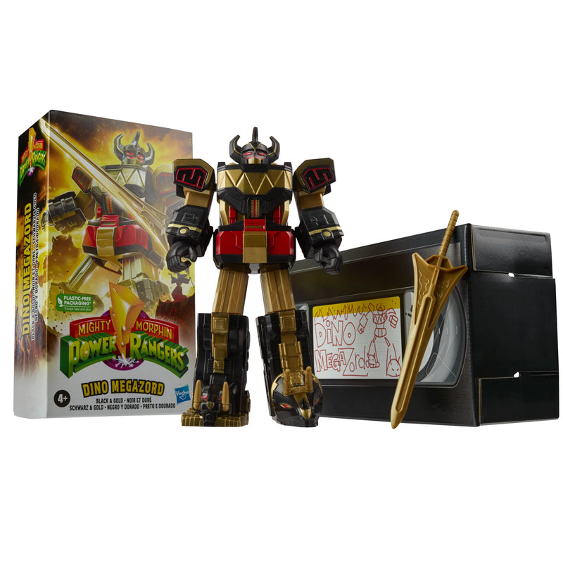 Power Rangers Mighty Morphin Black & Gold Dino Megazord 7-Inch Figure